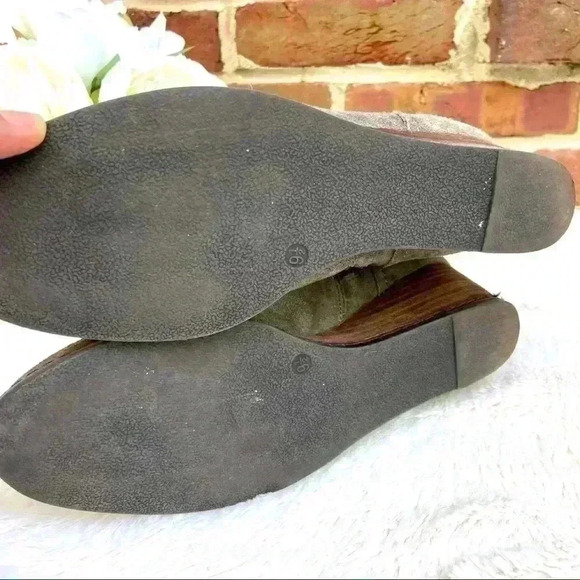 Bjorndal Brown Solar Suede Knit Upper Wedge Heeled Zip Slouchy Boots Size 9.5 - Picture 14 of 16